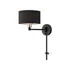 Livex Lighting Bainbridge 50270-04 60W 1-Lumière Noir avec accents de nickel brossé Applique Murale