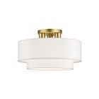Livex Lighting 50305-33 3-Lumières 120W Or doux Plafonnier semi encastré