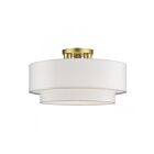Livex Lighting 50306-33 3-Lumières 120W Or doux Plafonnier semi encastré