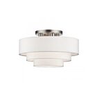 Livex Lighting 50307-91 4-Lumières 160W Nickel brossé Plafonnier semi encastré