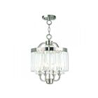 Livex Lighting 50543-91 Ashton 4-lumières 240W Nickel brossé Convertible Plafonnier semi encastré ou Lustre