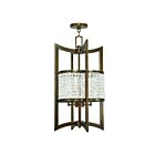 Livex Lighting 50567-64 Grammercy 4-Lumières 240W Bronze Palacial peint à la main Suspendu