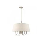 Livex Lighting 50805-91 Belclaire 6-Lumières 350W Nickel brossé Suspendu