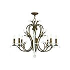 Livex Lighting 51008-71 Serafina 8-lumières 480W Bronze doré vénitien appliqué à la main Lustre