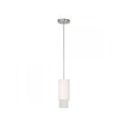 Livex Lighting 51031-91 Carlisle 1-Lumière 40W Nickel brossé Suspendu