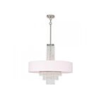 Livex Lighting 51037-91 Carlisle 5-Lumières 300W Nickel brossé Cabriolet Suspendu