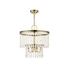 Livex Lighting 51064-01 Elizabeth 4-Lumières 240W Laiton antique Suspendu