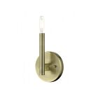 Livex Lighting Copenhagen 51171-01 60W 1-Lumière Laiton antique Applique Murale