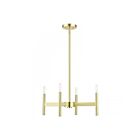 Livex Lighting 51174-12 4-Lumières 240W Laiton satiné Lustre