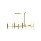 Livex Lighting 51178-12 8-Lumières 480W Laiton satiné Lustre