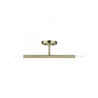 Livex Lighting Copenhagen 51179-01 2-Lumières 120W Laiton antique Plafonnier Semi Encastré