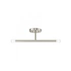 Livex Lighting Copenhagen 51179-91 2-Lumières 120W Nickel brossé Plafonnier Semi Encastré
