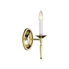 Livex Lighting Williamsburgh 5121-02 60W 1-Lumière Laiton poli Applique Murale