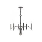 Livex Lighting 51336-76 Wisteria 6-lumières 360W Gris scandinave avec accents en nickel brossé Lustre