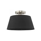 Livex Lighting Belclaire 51352-91 1-Lumière 60W Nickel brossé Plafonnier Semi Encastré