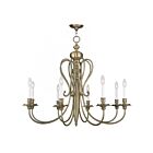 Livex Lighting 5168-01 Caldwell 8-lumières 480W Laiton antique Lustre