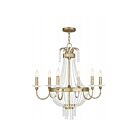 Livex Lighting 51846-28 Valentina 6-lumières 360W Or d'hiver appliqué à la main Lustre