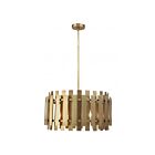 Livex Lighting 52049-08 Greenwich 6-Lumières 350W Laiton naturel Suspendu