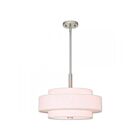 Livex Lighting 52137-91 Meridian 4-Lumières 240W Nickel brossé Cabriolet Suspendu