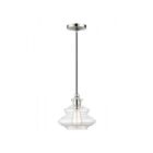 Livex Lighting 52831-91 Everett 1-Lumière 60W Nickel brossé avec accents chromés Suspendu