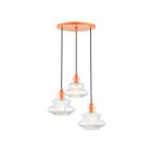 Livex Lighting 52833-77 Everett 3-Lumières 180W Orange brillant Suspendu