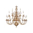Livex Lighting 5321-22 Hill 21-lumières 840W Laiton flamand Lustre