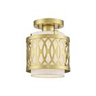 Livex Lighting 53431-33 1-Lumière 40W Or doux Plafonnier semi encastré