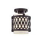Livex Lighting 53431-92 1-Lumière 40W Bronze anglais Plafonnier semi encastré