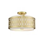 Livex Lighting 53432-33 3-Lumières 120W Or doux Plafonnier semi encastré