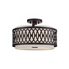 Livex Lighting 53432-92 3-Lumières 120W Bronze anglais Plafonnier semi encastré