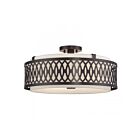 Livex Lighting 53433-92 4-Lumières 160W Bronze anglais Plafonnier semi encastré