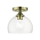 Livex Lighting Glendon 53640-01 1-Lumière 60W Laiton antique Plafonnier Semi Encastré