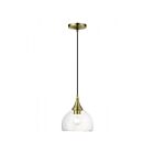 Livex Lighting 53641-01 Glendon 1-lumière 60W Laiton antique avec accents en laiton poli Lustre