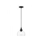 Livex Lighting 53641-04 Glendon 1-lumière 60W Noir avec accents en nickel brossé Lustre