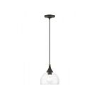 Livex Lighting 53641-07 Glendon 1-lumière 60W Bronze avec accents en laiton antique Lustre