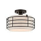 Livex Lighting Blanchard 55117-92 1-Lumière 60W Bronze anglais Plafonnier Semi Encastré