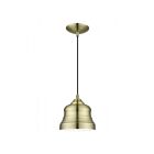 Livex Lighting 55901-01 Endicott 1-Lumière 60W Laiton antique Suspendu