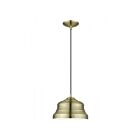 Livex Lighting 55902-01 Endicott 1-Lumière 60W Laiton antique Suspendu