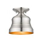 Livex Lighting Endicott 55909-91 1-Lumière 60W Nickel brossé Plafonnier Semi Encastré