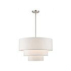 Livex Lighting 55914-91 Carrington 4-Lumières 240W Nickel brossé Suspendu