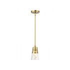 Livex Lighting 56451-08 Brynhurst 1-Lumière 60W Laiton naturel Suspendu