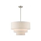 Livex Lighting 57484-91 Gladstone 4-Lumières 240W Nickel brossé Suspendu