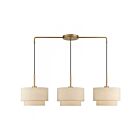 Livex Lighting 58893-48 Bellingham 3-lumières 180W Feuille d'or antique Lustre