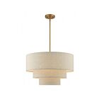 Livex Lighting 58894-48 Bellingham 4-Lumières 240W Feuille d'or antique Suspendu