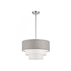 Livex Lighting 60015-91 3-Lumières 180W Nickel brossé Lustre