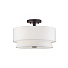 Livex Lighting 60026-07 3-Lumières 120W Bronze Plafonnier semi encastré