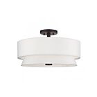 Livex Lighting 60027-07 4-Lumières 160W Bronze Plafonnier semi encastré