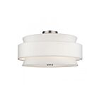 Livex Lighting 60028-91 5-Lumières 200W Nickel brossé Plafonnier semi encastré