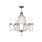 Livex Lighting 6426-01 Chesterfield 6-lumières 360W Laiton antique Lustre