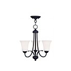 Livex Lighting 6473-04 Ridgedale 3-Lumières 300W Noir Cabriolet Plafonnier semi-encastré ou Suspendu